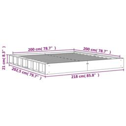 Berkfield Home Bed Frame without Mattress Wax Brown 200x200 cm Solid Wood Pine - thumbnail 9