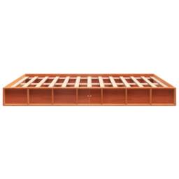 Berkfield Home Bed Frame without Mattress Wax Brown 200x200 cm Solid Wood Pine - thumbnail 5