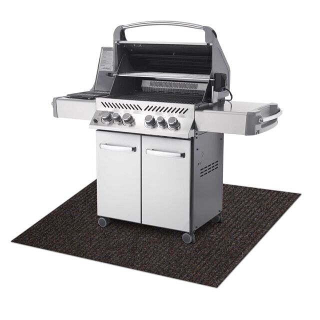 RugsX Protective Grill Mat Rug in Brown - Size: 80 cm x 150 cm - image 1
