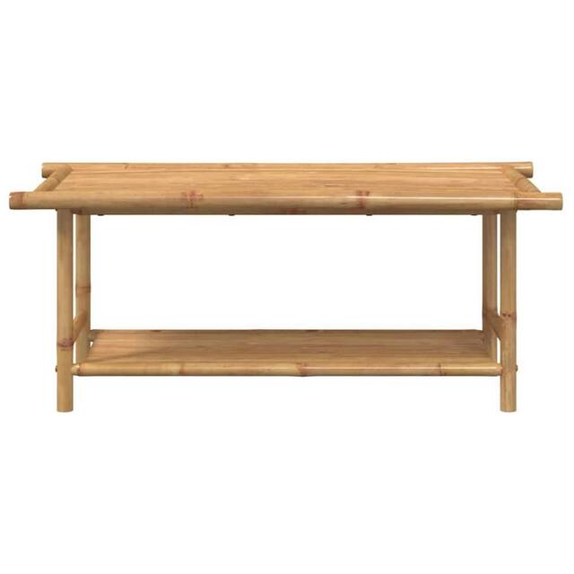 Berkfield Home Beautiful Coffee Table 110x55x45 cm Bamboo in Brown - Size: 110 x 55 x 45 cm - image 1