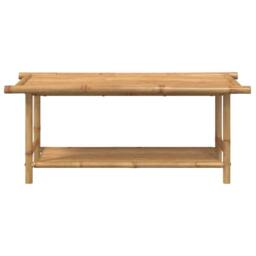 Berkfield Home Beautiful Coffee Table 110x55x45 cm Bamboo in Brown - Size: 110 x 55 x 45 cm - thumbnail 1