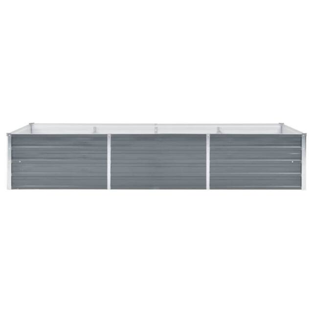 Berkfield Home Garden Raised Bed Galvanised Steel 240x80x45 cm Grey - Size: 240 x 80 x 45 cm - image 1