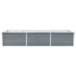 Berkfield Home Garden Raised Bed Galvanised Steel 240x80x45 cm Grey - Size: 240 x 80 x 45 cm