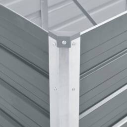 Berkfield Home Garden Raised Bed Galvanised Steel 240x80x45 cm Grey - Size: 240 x 80 x 45 cm - thumbnail 6