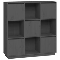 Berkfield Home Highboard Grey 110.5x35x117 cm Solid Wood Pine - thumbnail 2