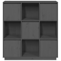 Berkfield Home Highboard Grey 110.5x35x117 cm Solid Wood Pine - thumbnail 3