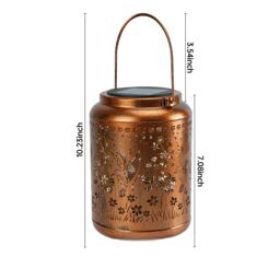 Obasyhig Pack of 2 Solar Waterproof Hummingbird Projection Hanging Lights in Brown - thumbnail 3