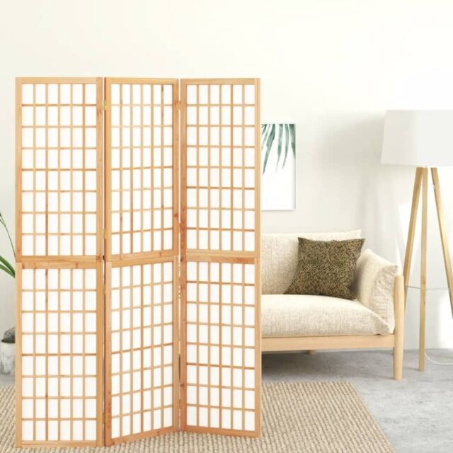Berkfield Home Folding 3-Panel Room Divider Japanese Style 120x170 cm in Brown - image 1