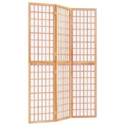 Berkfield Home Folding 3-Panel Room Divider Japanese Style 120x170 cm in Brown - thumbnail 2