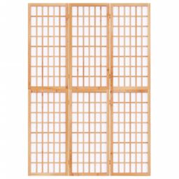 Berkfield Home Folding 3-Panel Room Divider Japanese Style 120x170 cm in Brown - thumbnail 3