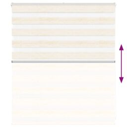 Berkfield Home Zebra Blind Marble Beige 120x100 cm Fabric Width 115.9 cm Polyester - thumbnail 5