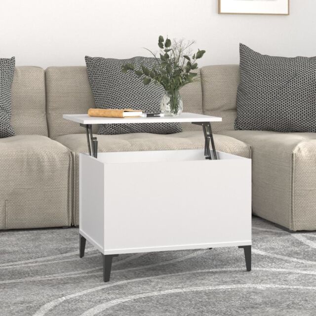 Berkfield Home Coffee Table White 60x44.5x45 cm Engineered Wood - image 1