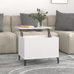 Berkfield Home Coffee Table White 60x44.5x45 cm Engineered Wood - thumbnail 1