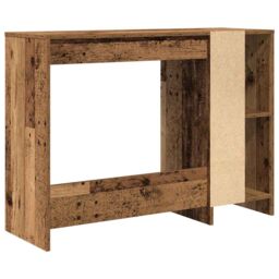 Berkfield Home Desk Old Wood 102.5x35x75 cm Engineered Wood in Brown - thumbnail 6