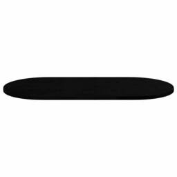 Berkfield Home Table Top Dark Brown 100x50x2 cm Solid Wood Oak Oval in Black - Size: 100 x 50 x 2 cm - thumbnail 5