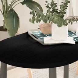 Berkfield Home Table Top Dark Brown 100x50x2 cm Solid Wood Oak Oval in Black - Size: 100 x 50 x 2 cm - thumbnail 2
