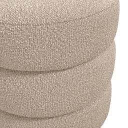 Wyld Haus Antipodes Cream Chenille Round 3 Tier Pouffe - thumbnail 4