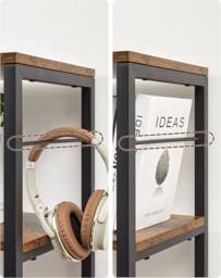 VASAGLE 6-Tier Tall Storage Shelf Industrial Room Divider Bookshelf in Brown - thumbnail 6