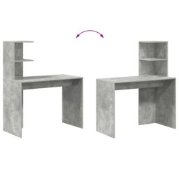 Berkfield Home Concrete Grey Writing Desk Concrete grey - thumbnail 8