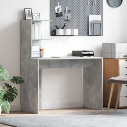Berkfield Home Concrete Grey Writing Desk Concrete grey - thumbnail 1