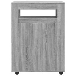 Berkfield Home Narrow Bathroom Cabinet with Wheels Grey Sonoma Engineered Wood - thumbnail 4