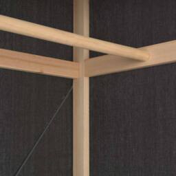 Berkfield Home Wardrobe Grey 79x40x170 cm Fabric - Size: 79 x 40 x 170 cm - thumbnail 5