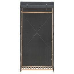 Berkfield Home Wardrobe Grey 79x40x170 cm Fabric - Size: 79 x 40 x 170 cm - thumbnail 3