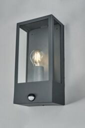 BHS Lighting Wallace Outdoor Wall Light with Sensor in Dark Grey - thumbnail 1