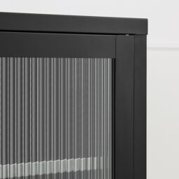 FurnitureboxUK Kafe Black Metal TV Sideboard With 6 Compartments - thumbnail 4