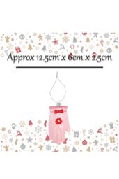VFM e-Store Christmas Tree Decoration Glitter Glove Ornament X 1 12. 5x6x2. 5cm in Pink - thumbnail 2