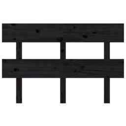 Berkfield Home Bed Headboard Black 124x3x81 cm Solid Wood Pine - Size: 124 x 3 x 81 cm - thumbnail 3