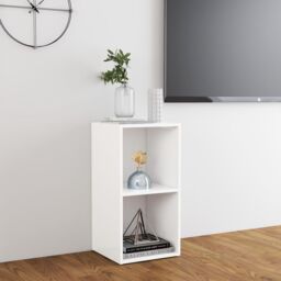 Berkfield Home TV Cabinet White 72x35x36.5 cm Engineered Wood - thumbnail 4