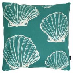 icon 4 Pack Cushion 43x43 Kyoto Fabric, Large Sea Shell in Bottle Green - thumbnail 2
