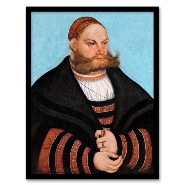 Artery8 Lucas Cranach Portrait of Lukas Spielhausen Framed Wall Art Print - Size: A4 - image 1