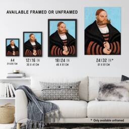 Artery8 Lucas Cranach Portrait of Lukas Spielhausen Framed Wall Art Print - Size: A4 - thumbnail 3