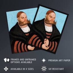 Artery8 Lucas Cranach Portrait of Lukas Spielhausen Framed Wall Art Print - Size: A4 - thumbnail 2