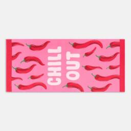 OHS Chill Out Beach Towel Bath Travel Quick Dry Microfibre Absorbent in Pink - thumbnail 3