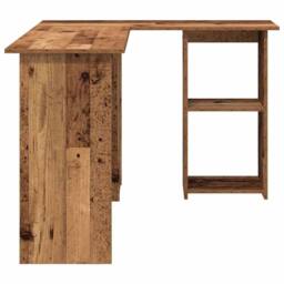 Berkfield Home Old Wood Computer Desk Old wood Engineered wood Medium in Brown - thumbnail 6