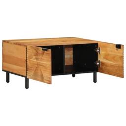 Berkfield Home Coffee Table 80x50x40 cm Solid Wood Acacia in Brown - Size: 80 x 50 x 40 cm - thumbnail 1