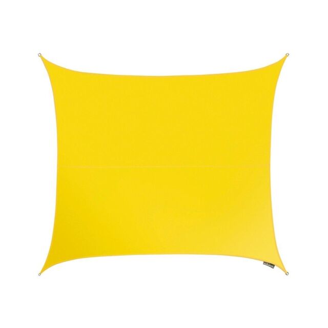 Primrose 5.4m Square Waterproof Patio Sun Shade Canopy 98% UV Block Free Rope in Yellow - image 1