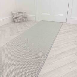 runrug Hallway Carpet Runner Rug - Soft & Comfy, 9mm - 'Hazy' in Grey - Size: 60 cm x 150 cm - thumbnail 4