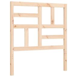 Berkfield Home Beautiful Bed Frame with Headboard 100x200 cm Solid Wood in Natural - thumbnail 8