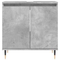 Berkfield Home Durable Bathroom Cabinet Concrete Grey 58x33x60 cm Engineered Wood - Size: 58 x 33 x 60 cm - thumbnail 4