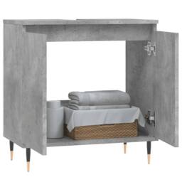 Berkfield Home Durable Bathroom Cabinet Concrete Grey 58x33x60 cm Engineered Wood - Size: 58 x 33 x 60 cm