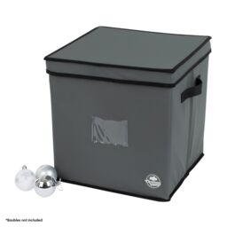 Christmas Village Collapsible Christmas Bauble Storage Bag - Grey - thumbnail 2