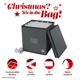 Christmas Village Collapsible Christmas Bauble Storage Bag - Grey - thumbnail 6
