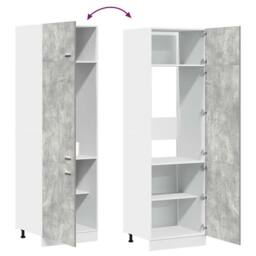 Berkfield Home Refrigerator Cabinet Lyon Concrete Grey 60x57x207 cm Engineered Wood - Size: 60 x 57 x 207 cm - thumbnail 9