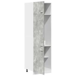Berkfield Home Refrigerator Cabinet Lyon Concrete Grey 60x57x207 cm Engineered Wood - Size: 60 x 57 x 207 cm - thumbnail 4