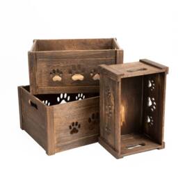 FLAVORA Brown Small-Storage Collection Wooden Box - Size: 500mm - thumbnail 4
