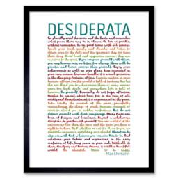 "Artery8 Desiderata Rainbow Words Ehrmann Home Decor 12x16"" Framed Art Print - Size: W12"" x H16""" - thumbnail 1